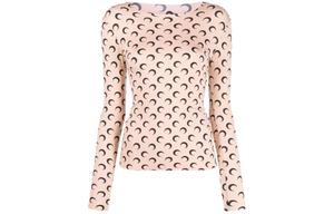 Топ Second Skin с принтом полумесяца beige Marine Serre, Nude