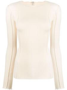 Baserange топ Omato из органического хлопка с длинными рукавами, белый