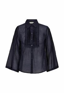 Блуза Pieszak Button-down blouse, Midnight Navy/Dark Blue