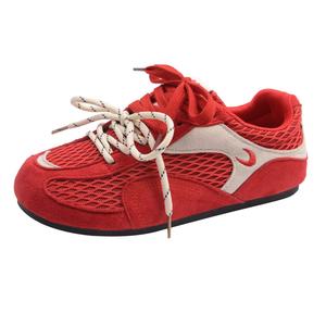 Износостойкие, противоскользящие, противоударные, низкие кроссовки для детей и подростков Peter pan, красный