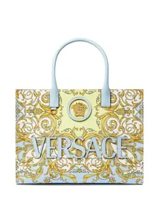 Сумка-тоут с принтом Medusa Barocco Versace, синий