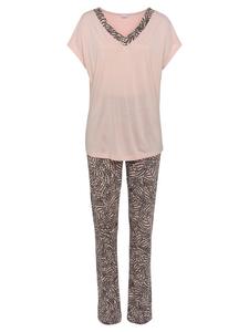 Пижама LASCANA, цвет rosa anthrazit gemustert