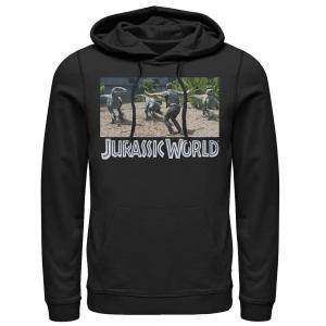Мужской пуловер с капюшоном и принтом Jurassic World Owen Raptor Pack Trainer Licensed Character, черный
