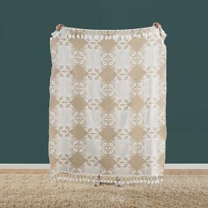 Плед Hand In Hand Throw Justina Blakeney, коричневый/бежевый