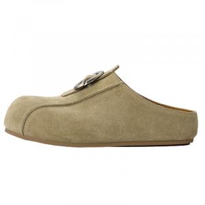 Wonderful couple Женские противоскользящие тапочки с закрытым носком и износостойкой резиновой подошвой светло-хаки, цвет Light Khaki