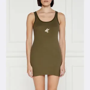 Синглетное платье в рубчик One Teaspoon, хаки