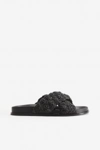 Сандалии с плетеными ремешками H&M, черный