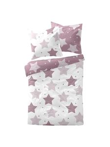 Постельное белье Wavre фиолетового цвета Traumschlaf, 200x200 (2x 80x80 см)