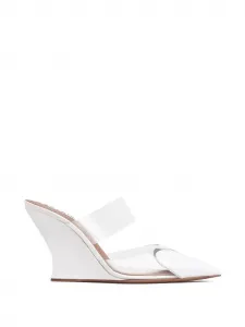 Сабо на танкетке с сердечками Alaia, белый