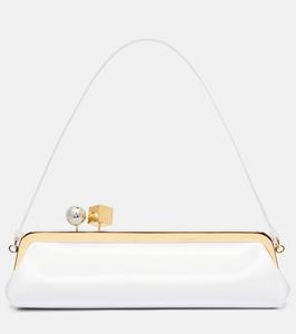 Кожаный клатч для салона Jacquemus, белый