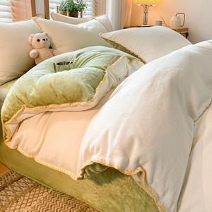 Disney Пододеяльник 220х240 см из толстого флиса, двусторонний, цвет Shell Milk Green