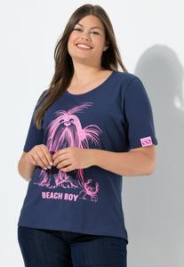 Футболка LAURASØN RUNDHALS 1/2 ARM, Navy Blue/Dark Blue