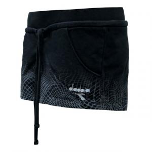 Женские черные шорты с логотипом Diadora, черный