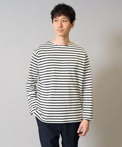 Футболка с длинными рукавами и широким силуэтом, сшитая по фигуре Avv, цвет White X Dark Navy Bd