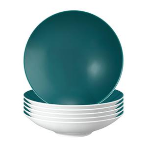 Набор из 6 тарелок для пасты/супа Life Fashion Trendy Petrol, диаметр 23,3 см Seltmann Weiden, бензин