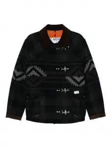 Пальто 4-Ganci Yateh с узором Fay, синий