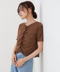 Футболка с коротким рукавом и волнообразным рисунком