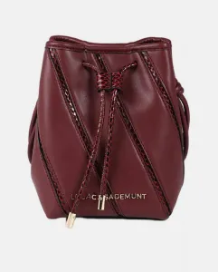 Сумка через плечо из деталей с эффектом змеиной кожи Подробности Lola Casademunt, бордовый