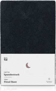 Простыня на резинке Terry 140 x 200 см - Простыня на резинке из махры для матрасов глубиной до 25 см - Теплая простыня на резинке из махры, цвет: темно-синий океан Blumtal