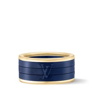 Кольцо-головоломка Les Gastons Vuitton, желтое золото и титан Louis Vuitton, синий