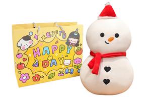 Плюшевая кукла Снеговик Санта Клаус высота 45 см длина 45 см Mise