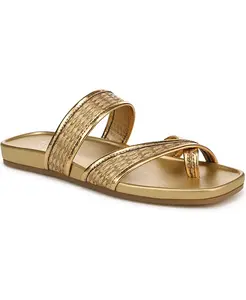 Женские сандалии Estella с открытым носком и квадратным мысом Franco Sarto, золотой