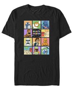 Мужская футболка с коротким рукавом "Галактический отпуск" Star Wars, Black