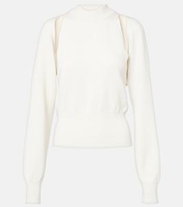 Шерстяной свитер с вырезом Alaïa, Blanc