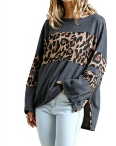 Высокий низкий топ с леопардовым принтом в цвете «уголь» Umgee