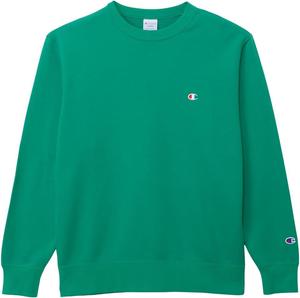 Мужская флисовая толстовка Champion с длинными рукавами и круглым вырезом, с вышитым логотипом, базовый размер C3-W001Z, зеленый