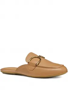 Мюли Palmaria из кожи на плоской подошве Geox, нейтральный