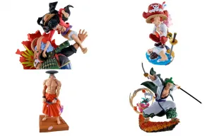 Набор яиц с персонажами One Piece, One Piece Log Box The Land Of Wa Chapter, полный набор 4 шт MegaHouse