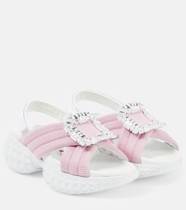 Босоножки viv' run light с декором Roger Vivier, мультиколор