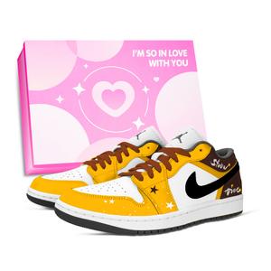 Jordan Air 1 Light Year Projection Vintage баскетбольные кроссовки Unisex черный белый желтый коричневый