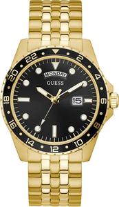 Guess Мужские часы Dress Day-Date 44mm, Gold Tone/Gold Tone/Black