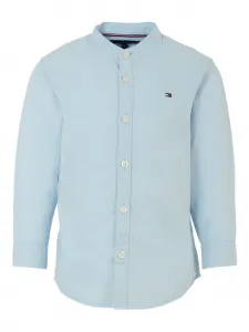 Рубашка с воротником-стойкой Tommy Hilfiger Junior, синий