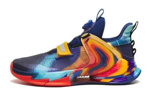 Детские баскетбольные кроссовки GS Low-top черные/оранжевые/желтые/синие Anta Kids