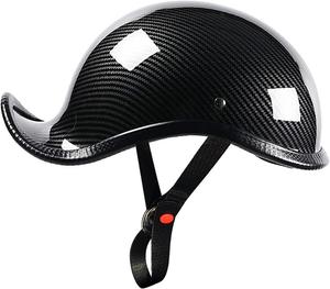 Полушлем мотоциклетный SDFGDFD с узором, черный