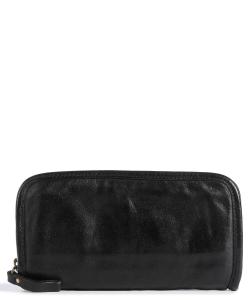 Кошелек из зернистой яловой кожи Campomaggi, черный