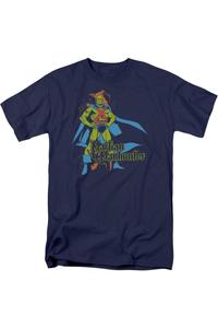 Футболка с коротким рукавом для взрослых DC Comics Martian Manhunter Gildan, темно-синий