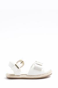 Эспадрильи для девочек с объемным бантом River Island, белый