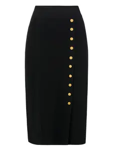 Юбка миди на пуговицах Elisabetta Franchi, черный