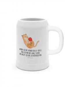 Пивная кружка из кошачьей шерсти с надписью белого цвета Mr. & Mrs. Panda