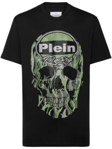 Футболка Philipp Plein SS со стразами и черепом, черный