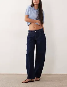 Джинсы цвета индиго с низкой посадкой и бочонком ASOS DESIGN