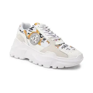 Кроссовки с добавлением кожи Versace, белый