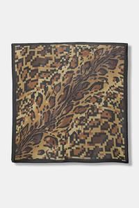 Шелковый шарф Moschino, коричневый