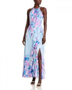 Платье с оборками Eliza J, синий