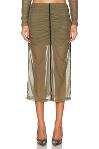 Юбка миди с высокой талией Diesel, Green