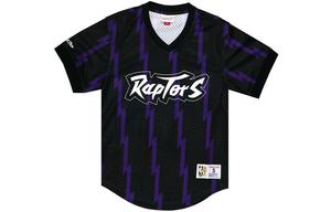 Mitchell Ness Футболки унисекс, фиолетовые, с V-образным вырезом, умеренно прямой крой